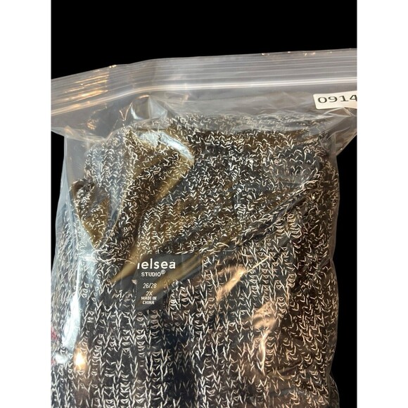 Chelsea Studio Gray Heathered Deep V-neck Wrap Front Tunic Sweater 2x - Picture 11 of 11